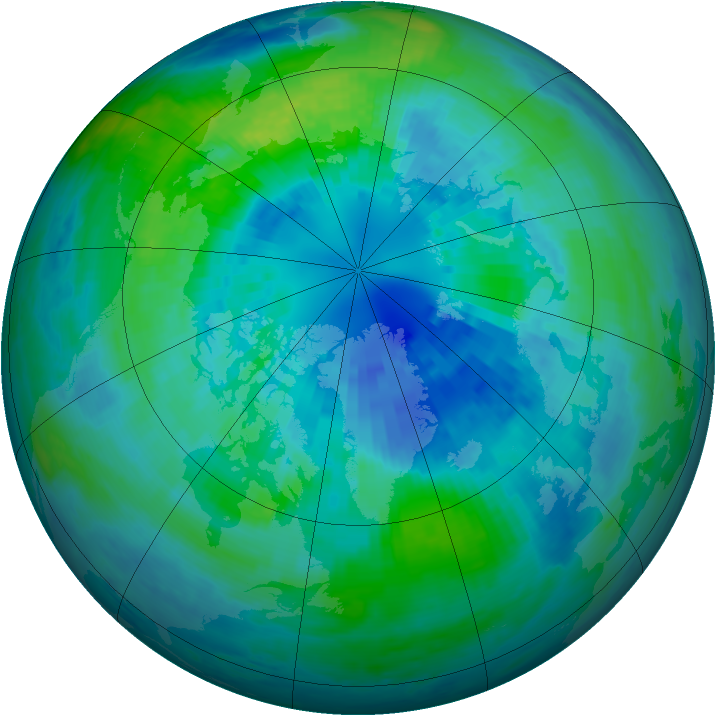 Arctic ozone map for 02 October 2002